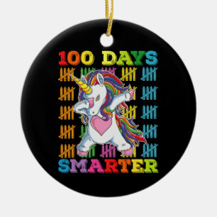 Décoration En Céramique Licorne 100 Jours Plus Intelligente 100ème Jour D'