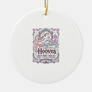 Décoration En Céramique Licorne Conte de Fées Sabots Création Merch Origin