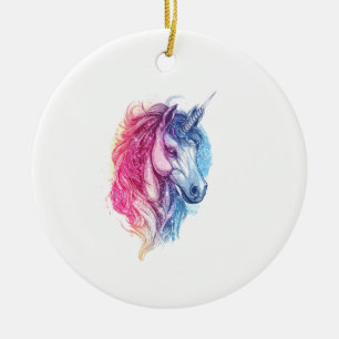 Décoration En Céramique Licorne Galaxie Cosmique (1)