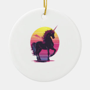 Décoration En Céramique Licorne néon rétro 80 (1)