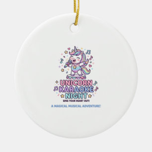 Décoration En Céramique Licorne Nuit Karaoke Gras Typographie Produit Grap