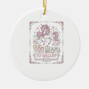 Décoration En Céramique Licorne Trop Glamour pour Galoper Vêtements Adorab