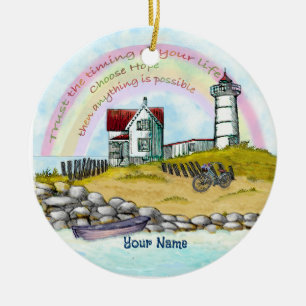 Décoration En Céramique Lighthouse Trust the Timing ornament