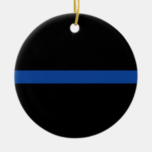 Décoration En Céramique Ligne Bleue Fine Cadeau de police et de maintien d