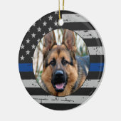 Décoration En Céramique Ligne Bleue Mince - En Mémoire Amoureuse - Chien d (Gauche)