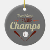 Décoration En Céramique Ligue de baseball sur mesure (Dos)