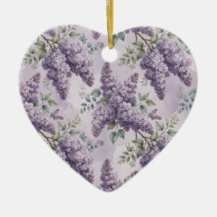 Décoration En Céramique Lilas Fleurs de lilas Vert sauge Lavande poudrée