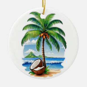 Décoration En Céramique L'île tropicale des Cocotiers