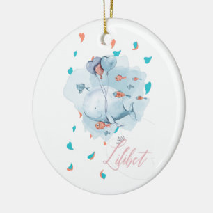 Décoration En Céramique Lilibet Nommé Cadeaux de BALEINE Magique pour fill