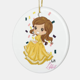 Décoration En Céramique Lilibet Nommée Golden Princess Girl Gifts