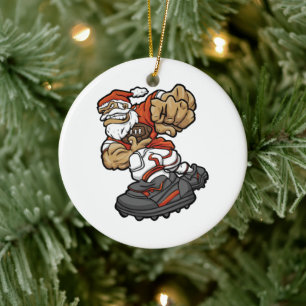 Décoration En Céramique L'Illustration de Santa Claus Playing