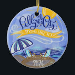 Décoration En Céramique Lilly in the City - Spring Lake, NJ - Ornament<br><div class="desc">Lilly in the City - Spring Lake,  NJ - Ornament. Exclusive event logo created by Jennifer Borkowski/Capitol Hill Calligraphy & Design.</div>