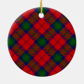 Décoration En Céramique Lindsay tartan rouge vert plaid (Dos)