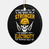 Décoration En Céramique Lineman Ce qui ne vous tue pas l'électricité (Gauche)