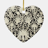 Décoration En Céramique Linge de dentelle mariage blanc classique jolie (Dos)