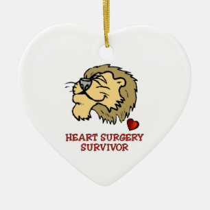 Décoration En Céramique Lion de survivant de chirurgie cardiaque