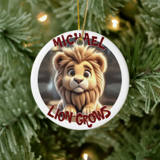 Décoration En Céramique Lion Grows