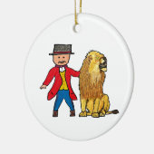 Décoration En Céramique Lion Taming (Gauche)