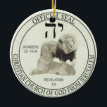 Décoration En Céramique Lions de Juda<br><div class="desc">Les Lions de Juda représentent le Christ (lion mâle) et son Eglise (lion femelle), ainsi que le mari et la femme des fidèles qui le portent. C'est aussi le sceau officiel pour les membres soutenant ou appartenant à l'Église chrétienne de Dieu originelle de Jérusalem telle que définie par la Sainte...</div>