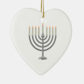 Décoration En Céramique Lit Hanoukka argenté Menorah avec l'étoile de (Droite)