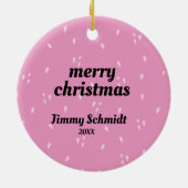 Décoration En Céramique Lit Llama Ornament - Festive & Personnalisable! (Dos)