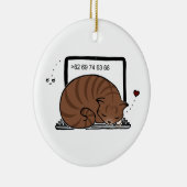 Décoration En Céramique Lit pour chat pour ordinateur portable (Tabby Brow (Droite)