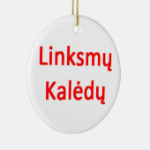 Décoration En Céramique lithuanian linksmy kaledy (Droite)