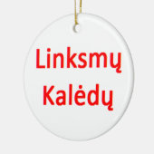 Décoration En Céramique lithuanian linksmy kaledy (Gauche)