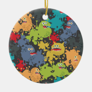 Décoration En Céramique Little cute funny monsters