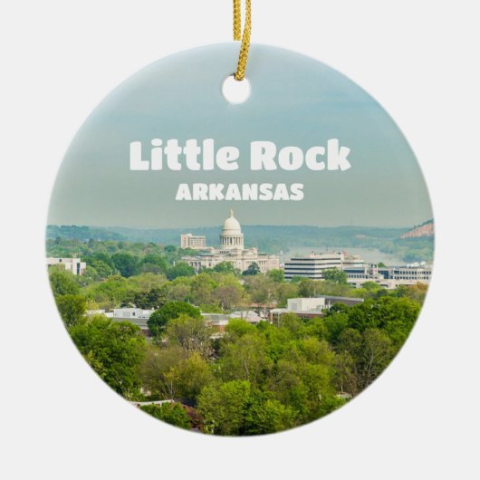 Décoration En Céramique Little Rock, Arkansas Vue avec Capitol (Devant)