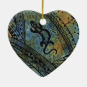 Décoration En Céramique Lizard Batik (Dos)