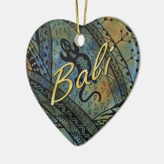 Décoration En Céramique Lizard Batik (Gauche)