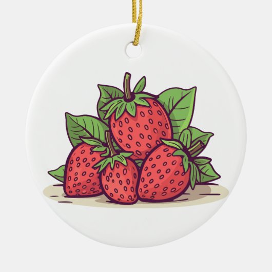 Décoration En Céramique llavero fresita (Devant)