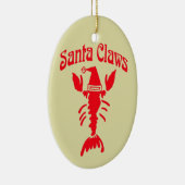 Décoration En Céramique Lobster écrevisse Père Noël Claws, Modifier le tex (Droite)