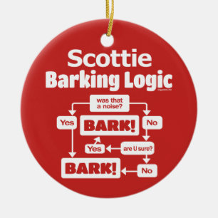 Décoration En Céramique Logique Scottie Barking
