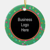 Décoration En Céramique Logo d'affaires personnalisé Lumières de Noël (Devant)