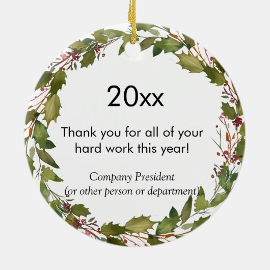 Décoration En Céramique Logo de l'entreprise personnalisée Merci Appréciat (Dos)