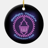 Décoration En Céramique Logo de Noël Gaslight Neon (Dos)