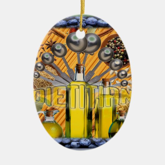 DÉCORATION EN CÉRAMIQUE LOGO DU COLLAGE ALIMENTAIRE DIÉTITIEN (Devant)