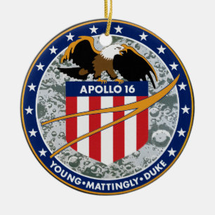 Décoration En Céramique Logo du patch de mission NASA Apollo 16