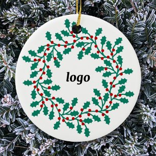 Décoration En Céramique Logo Holly Wreath Business