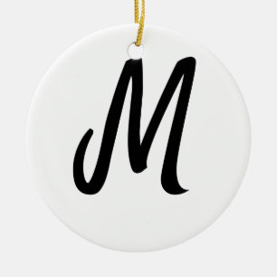 Décoration En Céramique logo monogramme minimaliste simple personnalisé bo