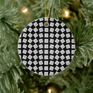 Décoration En Céramique Logo ou motif d'image unique Noir (modifiable)