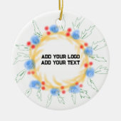 Décoration En Céramique Logo personnalisé simple et élégant ici société (Devant)