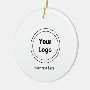 Décoration En Céramique Logo personnalisé simple et élégant ici société