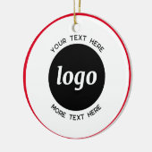 Décoration En Céramique Logo simple et code QR texte (Gauche)