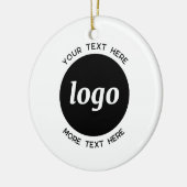 Décoration En Céramique Logo simple et code QR texte (Gauche)