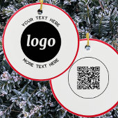 Décoration En Céramique Logo simple et code QR texte