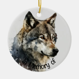 Décoration En Céramique Logo Wolf Wolves Nature Carte de visite personnali