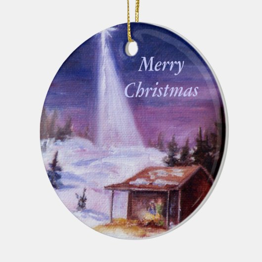 Décoration En Céramique Loin dans Manger, Joyeux Noël (Gauche)